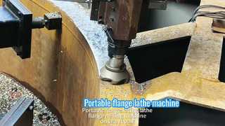 Tragbare Flanschplanmaschine zum Flanschfräsen und Reparieren vor Ort.
